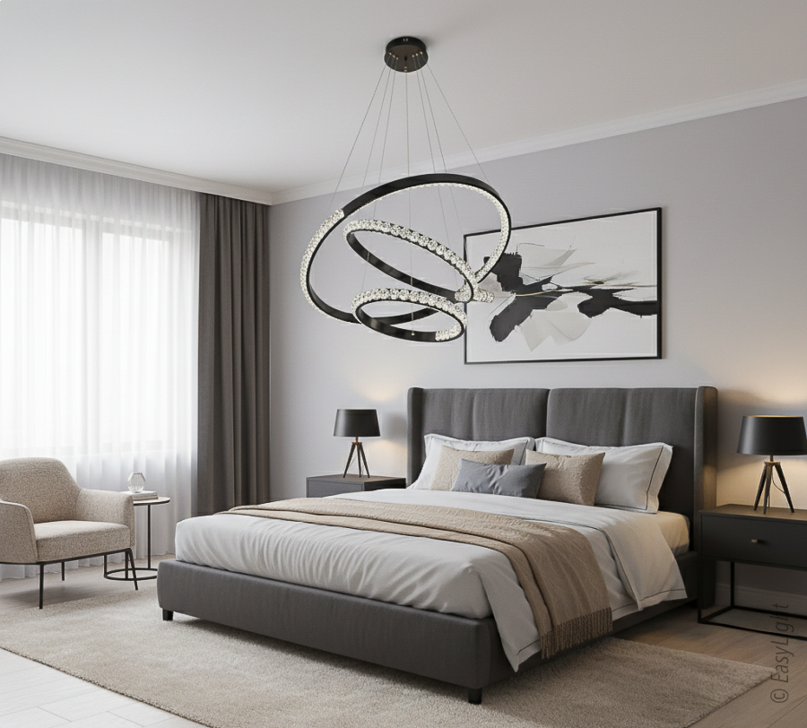 Modern chandelier ZEVION BK