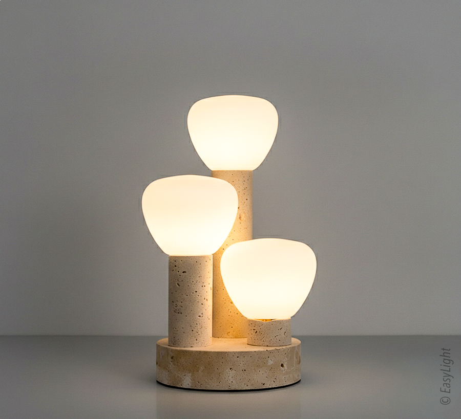 Peniche Table Lamp Travertine